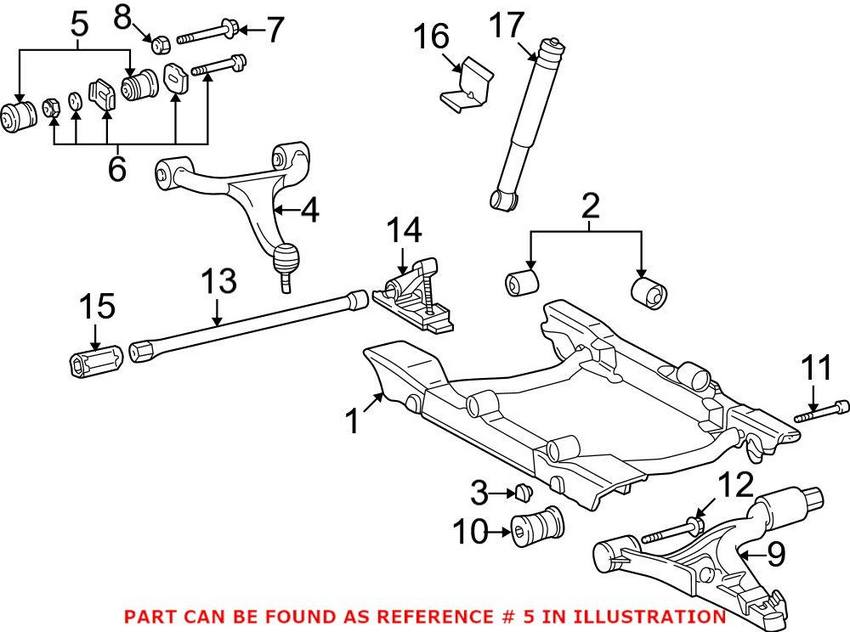 Mercedes Control Arm Bushing Set - Upper 1633300175